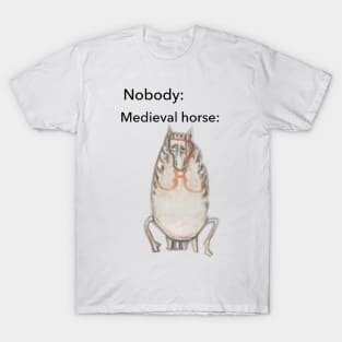 Medieval Horse Nobody Meme T-Shirt